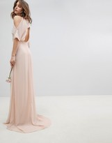 tfnc maxi bridesmaid dress with high low hem