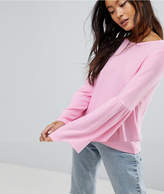 Thumbnail for your product : Only Lightweight Fluted Sleeve Sweater