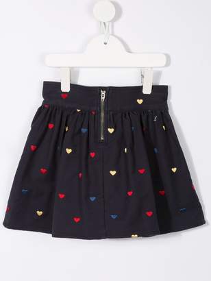 Stella McCartney Kids heart embroidered skirt