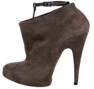 Givenchy Suede Platform Ankle Boots