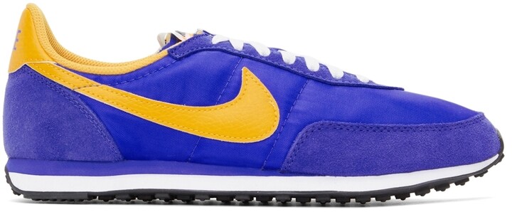 Nike Blue & Yellow Waffle Trainer 2 Sneakers - ShopStyle