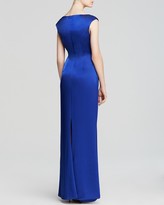 Thumbnail for your product : Laundry by Shelli Segal Gown - Sleeveless Draped Asymmetric Stretch Satin