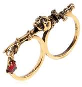 Thumbnail for your product : Alexander McQueen Double Sword & Skull Ring