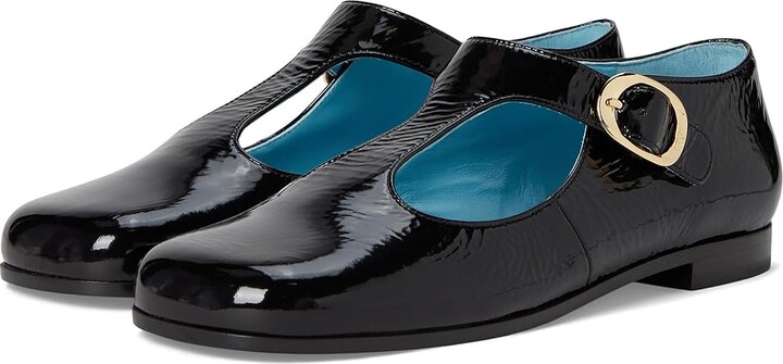 Tory Burch Violet T-Strap Women's Flat Shoes Nero : 8.5 M, Leather