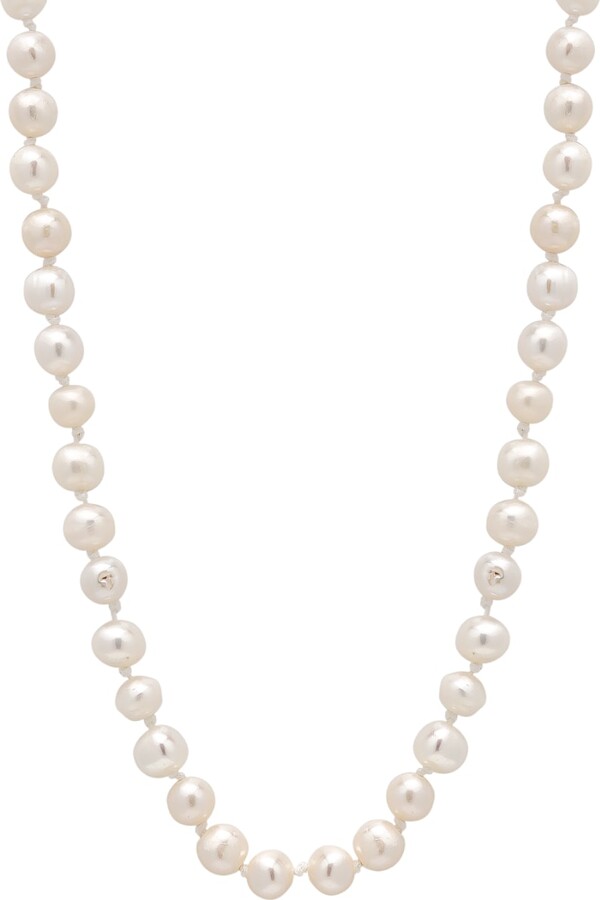 Spero London Silver Small Natural Freshwater Real Pearl Strand Necklace