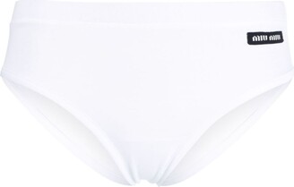 Miu Miu Logo Briefs - ShopStyle Panties