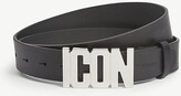 Thumbnail for your product : Dsquared2 Acc Icon logo-plaque leather belt