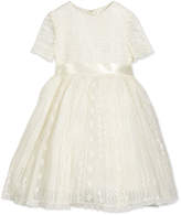 Thumbnail for your product : Oscar de la Renta Dawn Short-Sleeve Lace Dress, Ivory, Size 2-14