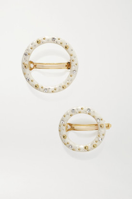 Cult Gaia Ria Set Of Two Embellished Acrylic Hair Clips