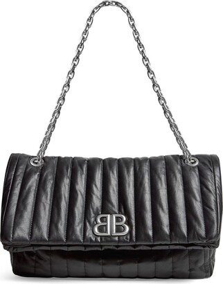 Balenciaga Women's Monaco Small Chain Shoulder Bag - Black