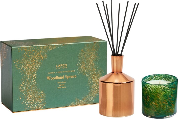 Lafco Inc. Woodland Spruce Candle and Reed Diffuser Duo (Limited Edition)