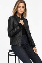 Thumbnail for your product : WallisWallis PETITE Black Faux Leather Jacket