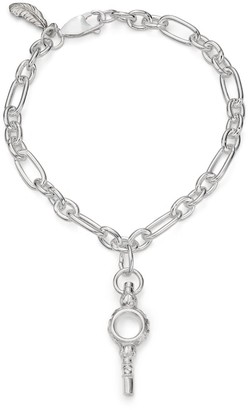 Sterling Silver Watch Key Charm Bracelet