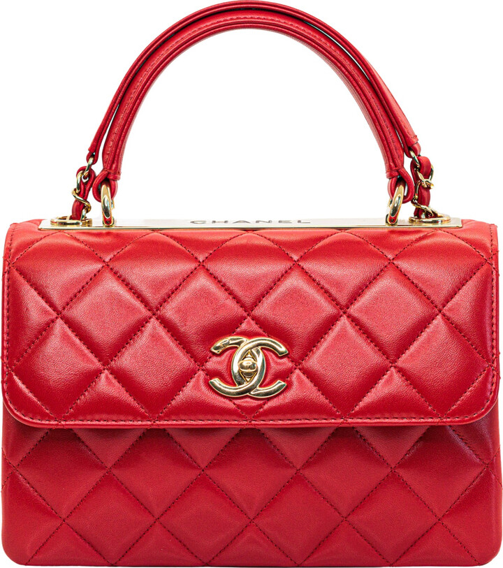 Chanel Trendy CC leather handbag - ShopStyle Shoulder Bags