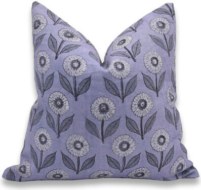 Fabdivine Floral Linen Indoor/Outdoor Pillow Cover