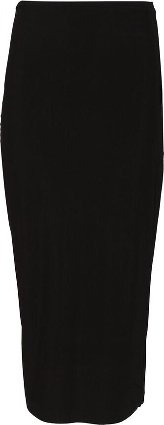 Norma Kamali Straight Mid-Calf Skirt