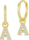 Chloe & Madison 18K Yellow Goldplated & Cubic Zirconia Initial Earrings