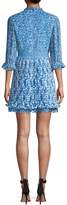 Thumbnail for your product : Alice + Olivia Jonna Pleated Deep-V Mini Dress