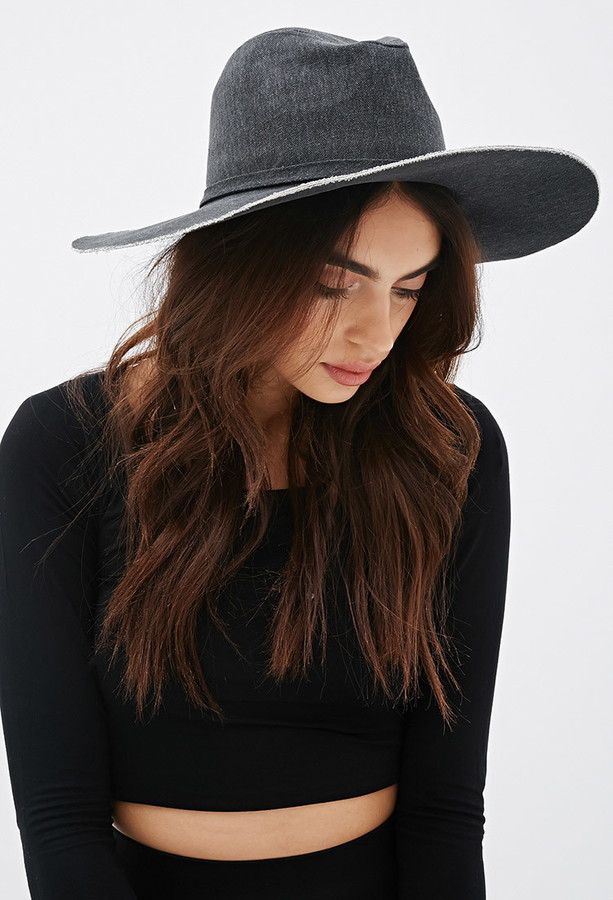 Forever 21 WideBrim Canvas Fedora ShopStyle Plus Sizes
