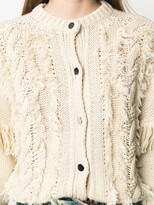 Thumbnail for your product : Roseanna Cropped Fringe Cable-Knit Cardigan