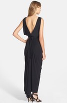 Thumbnail for your product : T-Bags 2073 Tbags Los Angeles Draped Front Knot Maxi Dress