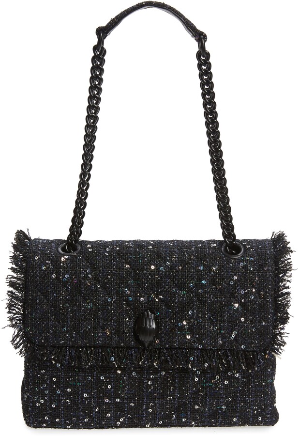 Kurt Geiger Large Kensington X Tweed Shoulder Bag ShopStyle
