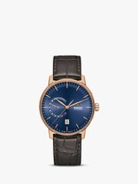 Thumbnail for your product : Rado R22879205 Unisex Coupole Automatic Date Leather Strap Watch, Brown/Blue