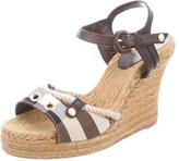 Thumbnail for your product : Burberry Nova Check Platform Wedge Sandals