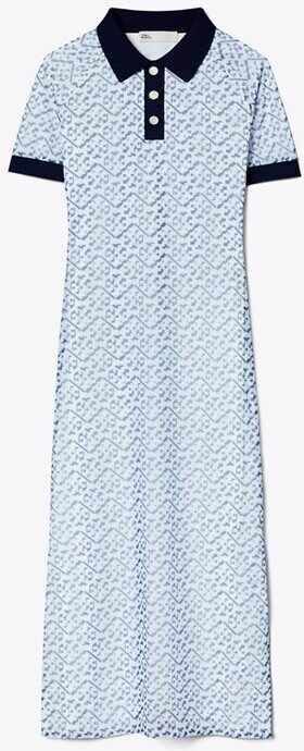 Prismatic T Monogram Mesh Polo Dress