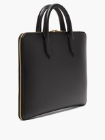 Thumbnail for your product : Dolce & Gabbana Foiled-logo Leather Briefcase - Black