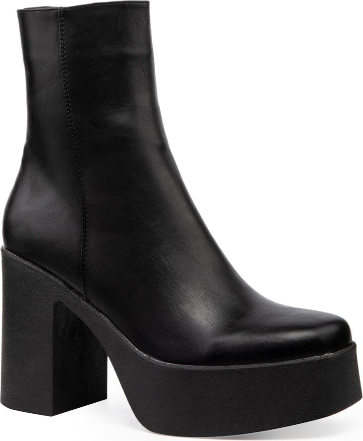 Lamoda Women's Black My Hero Platform Ankle Boots ShopStyle