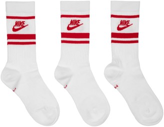 red nike socks ankle
