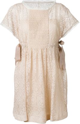 RED Valentino side tie lace dress