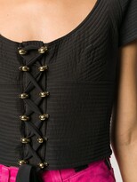 Thumbnail for your product : Valentino Pre-Owned 1970s Quilted Lace-Up Blouse