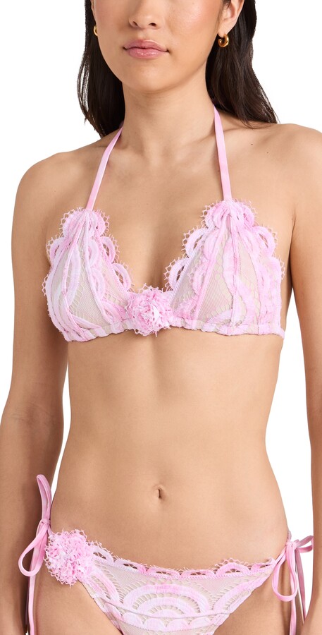 PQ Swim Rosette Lace Triangle Bikini Top