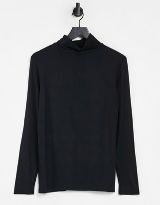 New Look Maternity roll neck top in black