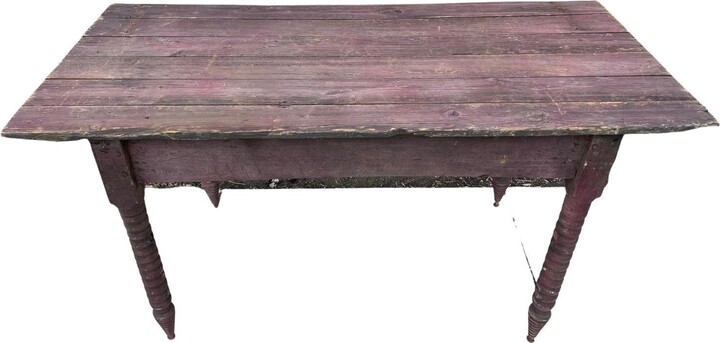 1stDibs Rustic Antique American Farmhouse Weathered Work Table