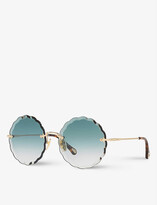 Thumbnail for your product : Chloé CH0047S metal scalloped round-frame sunglasses