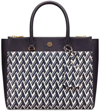 Tory Burch ROBINSON PRINTED DOUBLE-ZIP TOTE