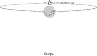 No 13 Women's Neutrals / Silver / White Scorpio Constellation Choker - Diamonds & Silver