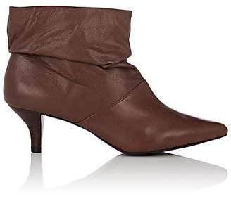 Barneys New York WOMEN'S LEATHER SLOUCHY ANKLE BOOTS