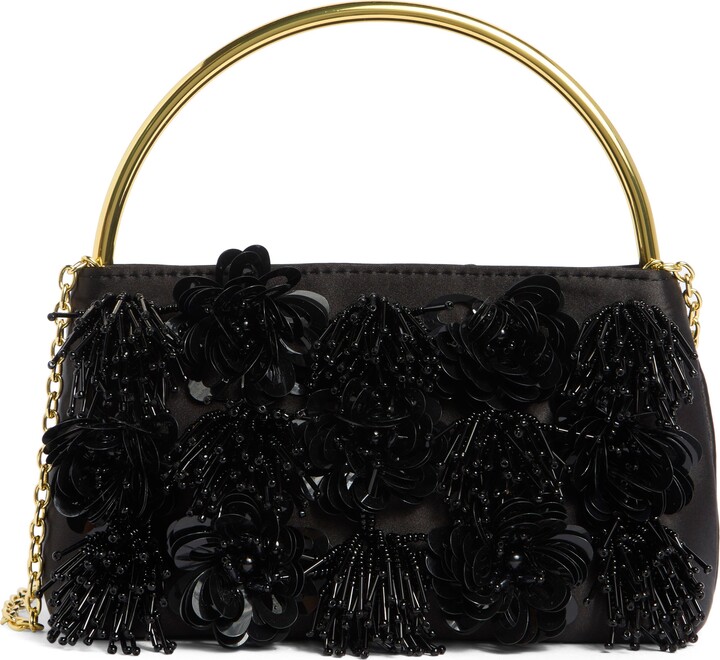 Lele Sadoughi Marlowe Sequin Flower Clutch