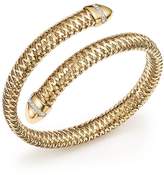 Thumbnail for your product : Roberto Coin 18K Yellow and White Gold Primavera Flex Cuff Bracelet with Diamonds