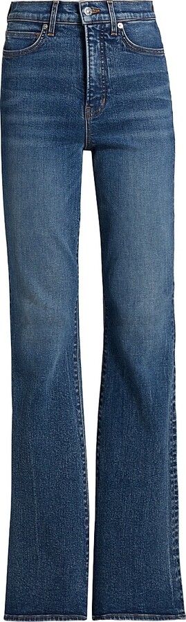 Veronica Beard Women's Beverly High-Rise Skinny Flared Jeans - Rebel Blue - Size 23