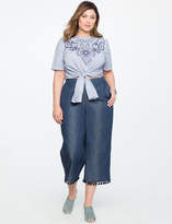 Thumbnail for your product : Tassel Hem Cropped Jeans