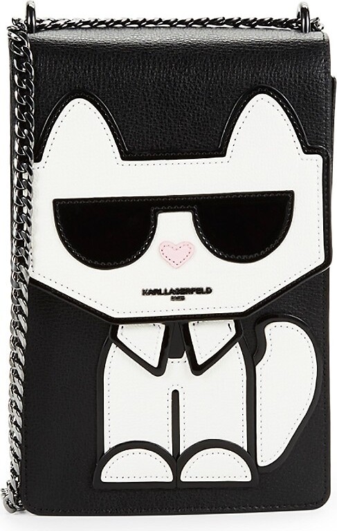 Karl Lagerfeld Paris Ikon Choupette Leather Crossbody Bag - ShopStyle