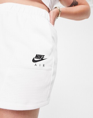 Nike Air Plus high waisted shorts in white