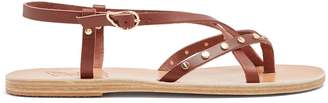 Ancient Greek Sandals Semele embellished slingback leather sandals