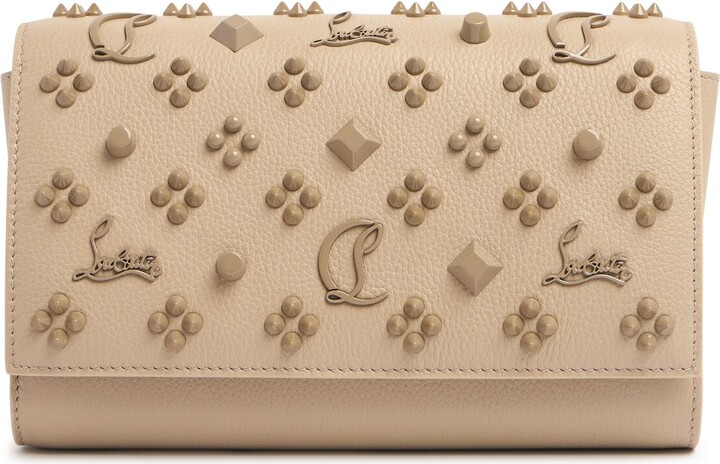 【Christian Louboutin】 Paloma embellished leather clutch CHRISTIAN LOUBOUTIN Paloma embellished patent-leather