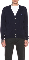 Thumbnail for your product : Kitsune Maison Classic Cardigan Tricolore Patch